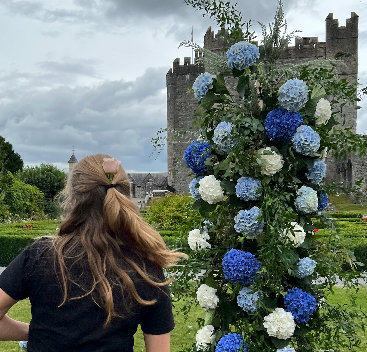 Summer Wedding Flowers at Kilkea Castle in Ireland