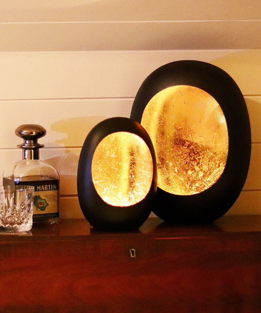 Elevate your decor with the Marrakesh Lights Black and Gold Metal Wall Hanging or Free Standing T-Light/Candle Holder