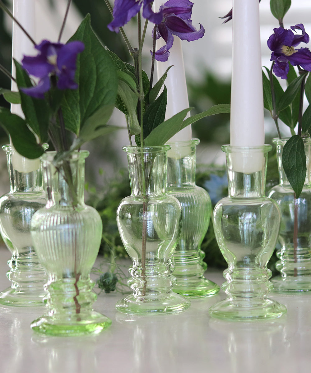 Candle Vase / Green - Set of 6