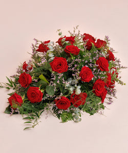 Red Roses Funeral Spray