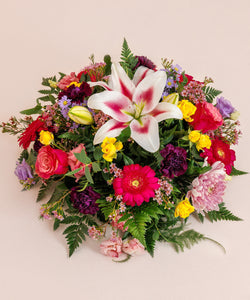 Bright Posie Funeral Arrangement