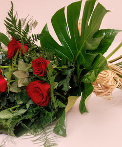 Dozen Red Roses Funeral Bouquet