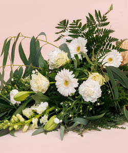 White & Green Classic Funeral Bouquet