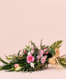 Pink & White Flower Funeral Bouquet