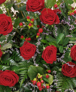 Red Roses Coffin Spray