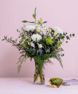 White and Green bouquet Waterford, Kilkenny, Ireland by Lamber de Bie Flowers.