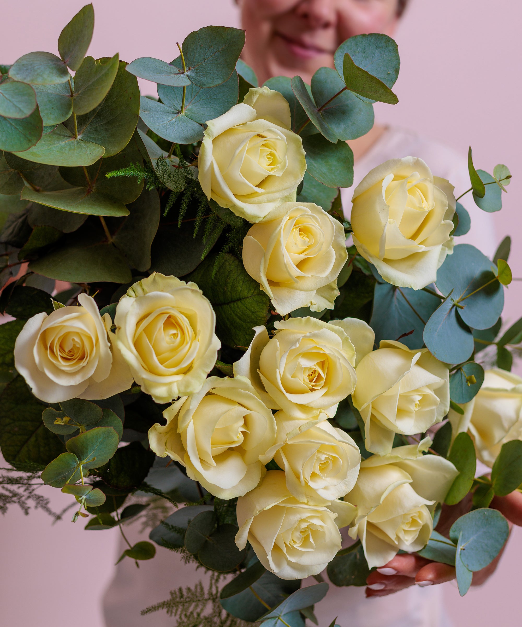 Dozen White Roses Bouquet