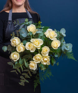 Dozen White Roses Bouquet